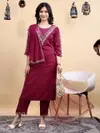 Bs 150 Blend Cotton With Embroidery Work Kurti With Bottom Dupatta Wholesale Online